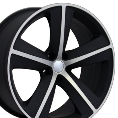 20 inch Rim fits 06-21 Dodge Charger SRT Style Satin Black Mach'd Wheel Direct Fit