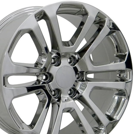 20 inch Rim fits 1999-2019 GMC Sierra 1500 Style Chrome 20x9 Chrome Wheel Direct Fit