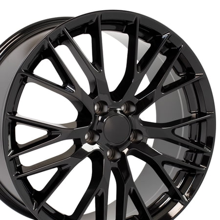 20 inch Rim fits 2005-2018 Chevy Corvette (Rear) Style Black 20x10 Wheel Direct Fit