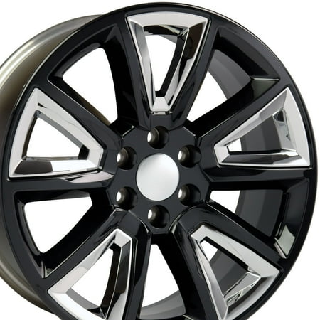 20 inch Rim fits 95-18 Chevy Tahoe Black Aluminum Wheel Direct Fit