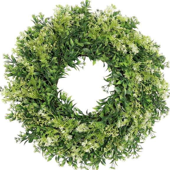 20-inch Spring Front Door Eucalyptus Wreath, Artificial Green Eucalyptus Leaves, Suitable for Front Doors, Indoor and Outdoor Use, Perfect for Spring, Summer, and Fall Wreaths for Front Door