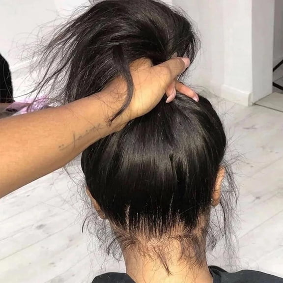 20 inch Straight Hidden Strap 360 Full Lace Wig Human Hair 180 Density 360 Lace Frontal Wigs With Drawstring for Women