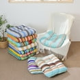 thumbnail image 1 of 20 inch Stripes Chair Cushions, Square Seat Pads Outdoor Chair Cushions for Office Sofa Dining Room Kitchen, 1 of 7