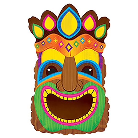 20 inch Tiki God Shape Foil Mylar Balloon - Party Supplies Decorations