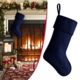 thumbnail image 1 of 20 inch Velvet Christmas Stockings,Velvet Christmas Stocking,Christmas Decor Soft Velvet Hanging Christmas Stocking Decoration(Dark blue), 1 of 4