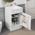 thumbnail image 1 of 20-inch bathroom vanity with sink adjustable shelf and door organizer for efficient storage, 1 of 7