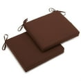 thumbnail image 1 of 20-inch by 19-inch Twill Chair Cushion (Set of Two) - Chocolate, 1 of 5