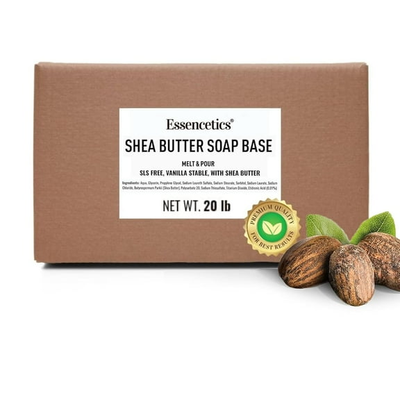 20 lb All Natural White Shea Butter Soap Base for Soap Making Melt and Pour Shea Butter Glycerin Soap Base for Soap Making