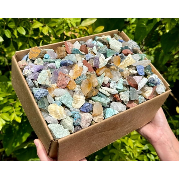 20 lb Wholesale Assorted Rough Gemstone Chips Box - CRAZY CHEAP Raw Crystals
