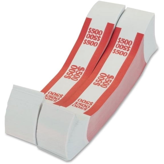 20 lbs Durable 500 Dollar Currency Strap - White & Red