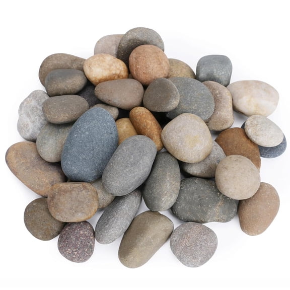 20 lbs River Rocks for Landscaping, 1"-2" Decorative Garden Stones for Plants, Flower Pots, Vase, Walkways, Yard, Natural Rocks for Aquarium, Fish Tank