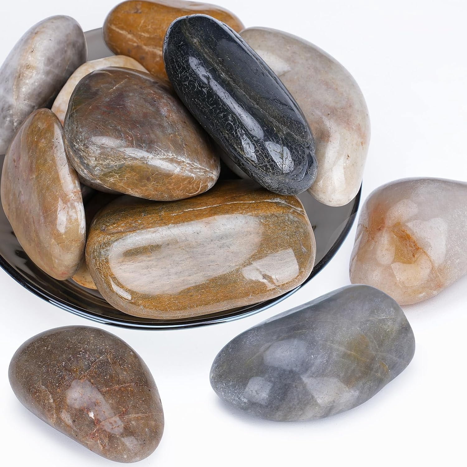 Large Rocks Uk 20 lbs River Rocks for Landscaping, Plants, 2-3 Inch Polished Rocks ...