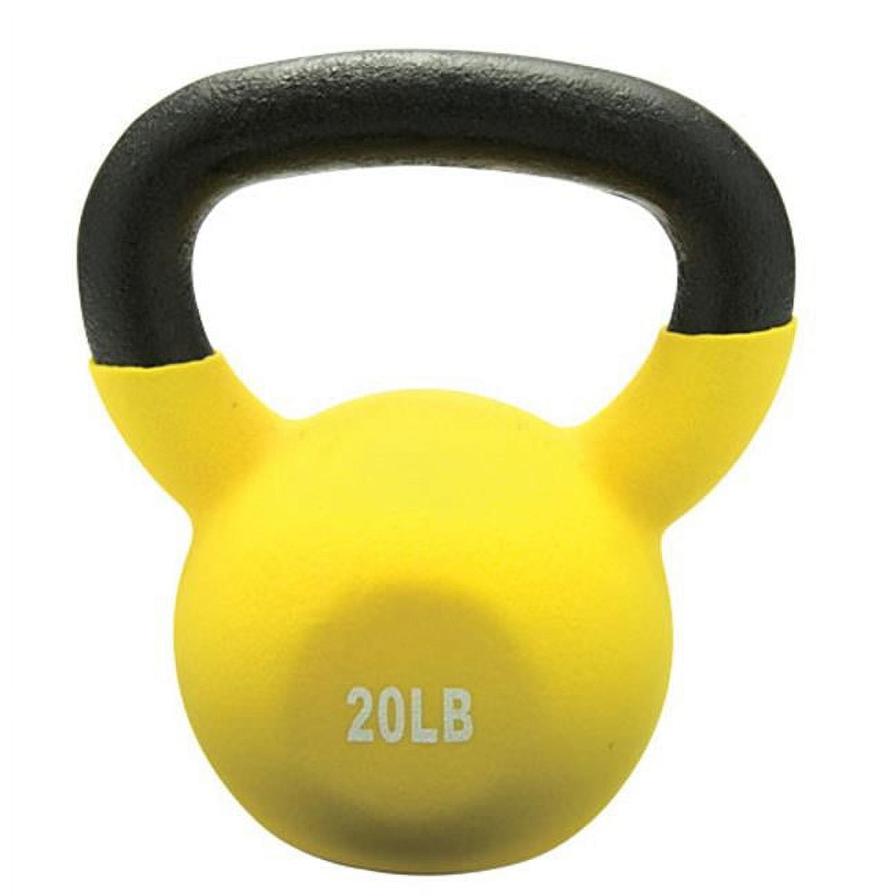 20 lbs Vinyl Coated Kettlebell, Yellow