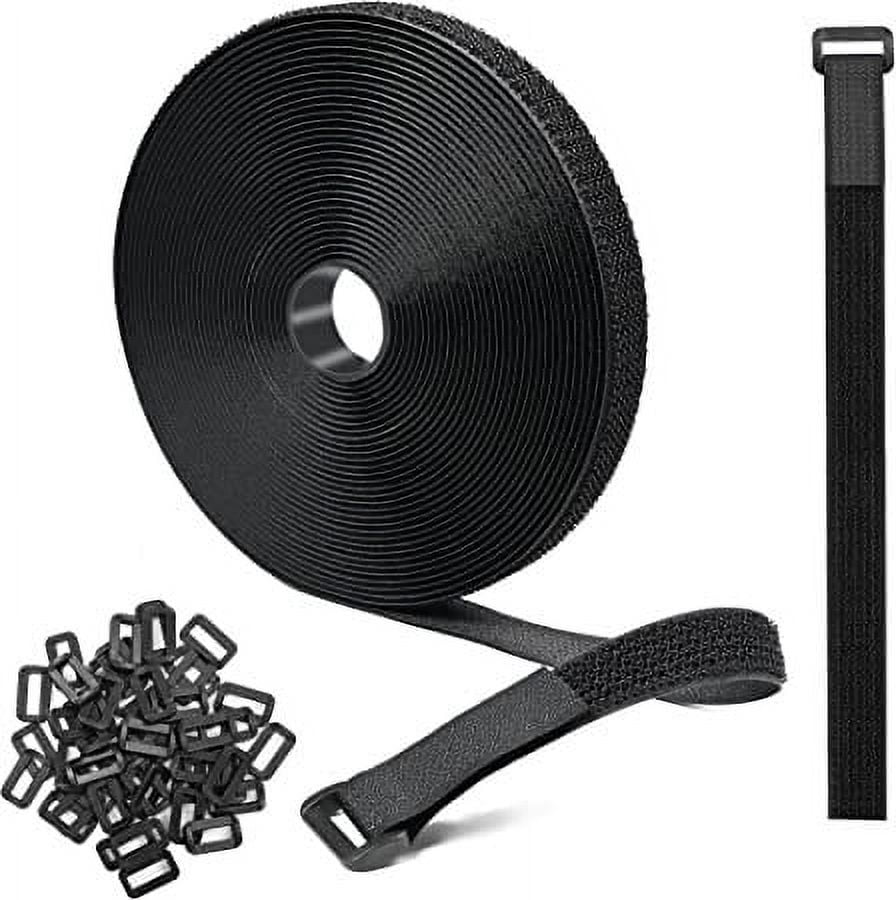 20 m Velcro Strap with 100 Buckles, Free Cutting Length Velcro Cable