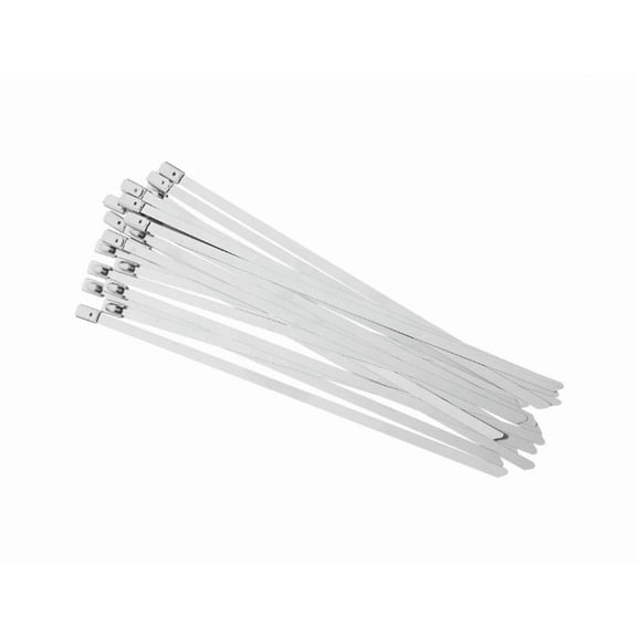 20 metal cable ties, 304 stainless steel cable ties, multi-purpose locking metal cable ties for exhaust pipe insulation, chicken coop and cattle shed accessories, chain link fence parts (11.8 inches)