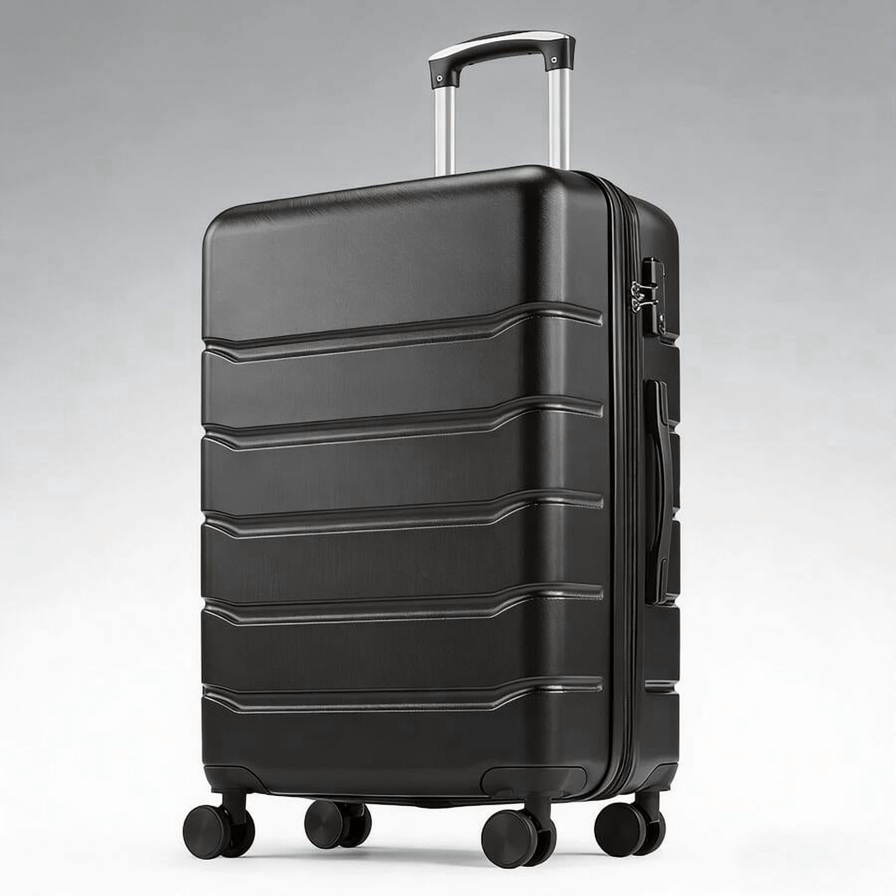 20/nch 3-Piece Hard Shell Luggage Set, Lightweight Heavy-Duty ABS Material Expandable Rolling Suitcase With Double Silent Spinner Wheels, Durable Scratch