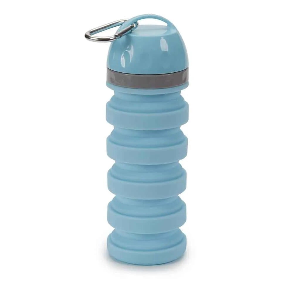 20 ounce Collapsible Water Bottles for People and Pets Flexible Accordion Style (1 Collapsible Bottle)