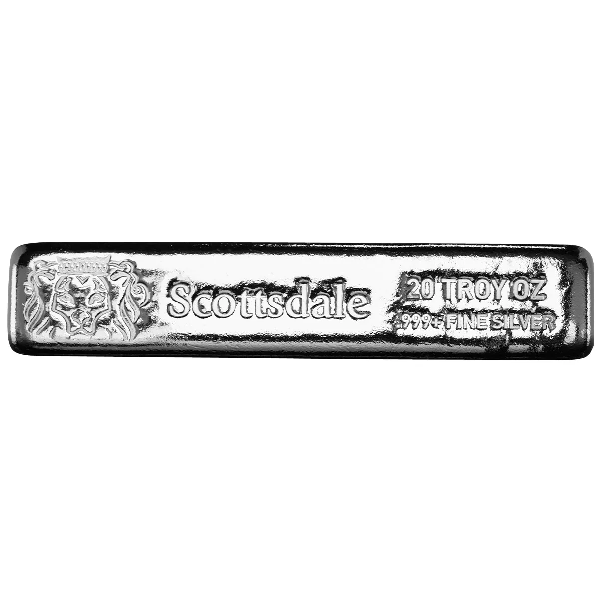 20 oz .999 Silver Bar - Scottsdale Mint CL20 Silver Bullion Bar