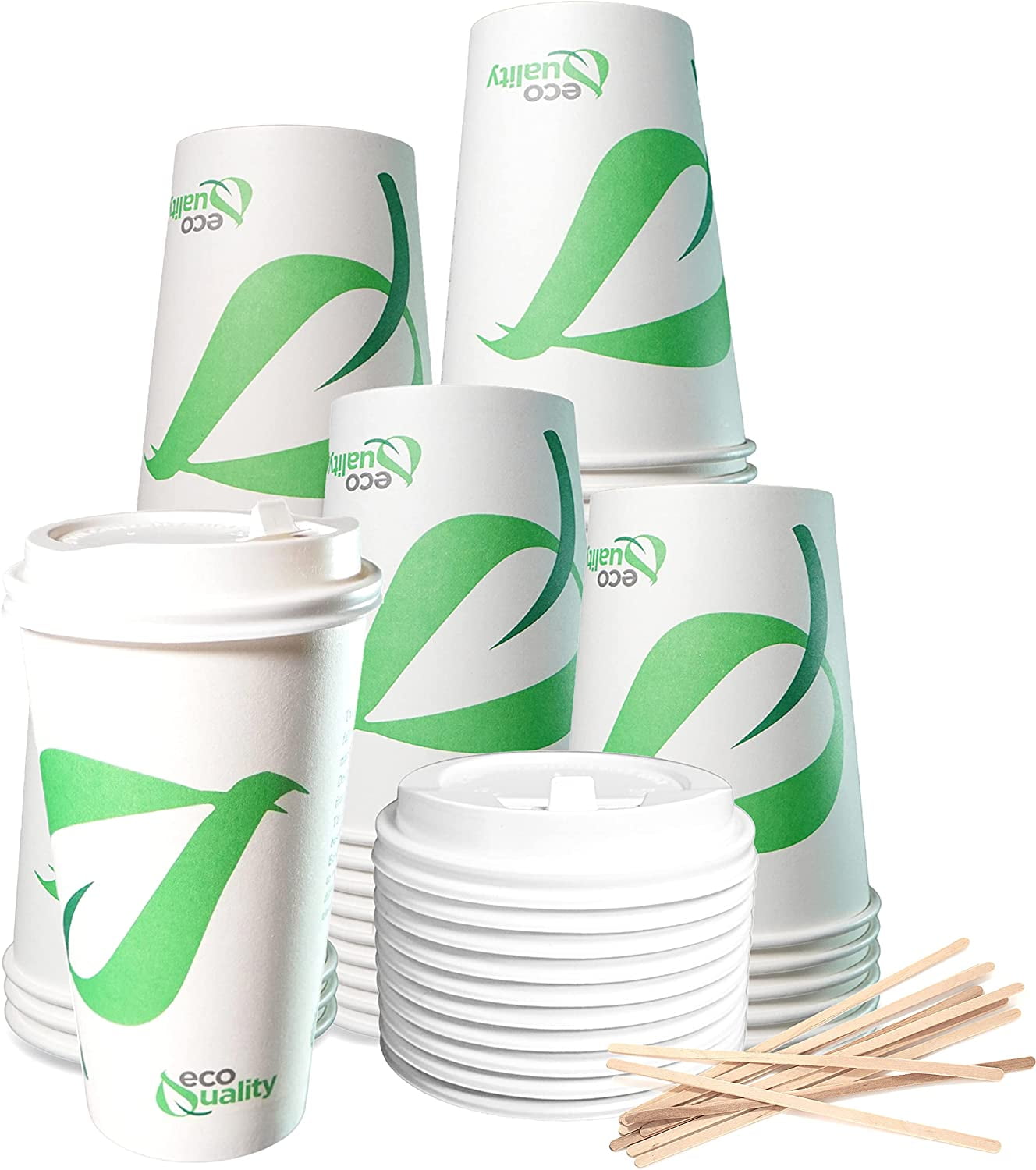 100 Pack Compostable 4 Oz Corn Plastic Cups With Lids - BPA Free, USDA Biobased, Made In USA
