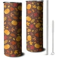 thumbnail image 1 of 20 oz Fall Pumpkin Tumbler Insulated Stainless Tumbler, Fall Travel Coffee Cup Water Botter, Autumn Fall Gift for Thanksgiving Christmas, 1 of 1