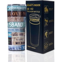 20 oz Husband Tumble with Straw Stainless Steel Insulated Tumbler Wide Mouth Keeps Hot and Cold for Sports Birthday wedding Gifts For Wife