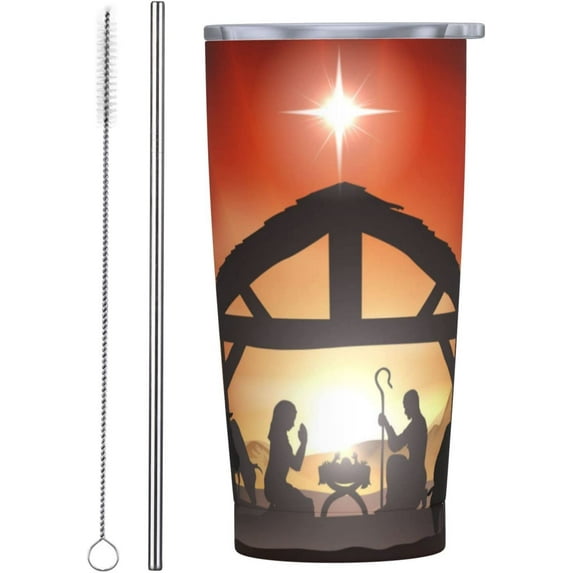 20 oz Insulated Stainless Steel Tumbler Mug Cute Easter Eggs Bunny with Lid Straw and Straw Brush Drinking Cups for coffee, Car, Home, Office, Travel, Party