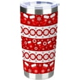 thumbnail image 1 of 20 oz Insulated Tumbler, Merry Christmas Tumbler with Lid and Straw, Holiday Spirit Snowflake Socks Coffee Mug Cup, Christmas Gift for Dad Mom Family Friends, 1 of 6