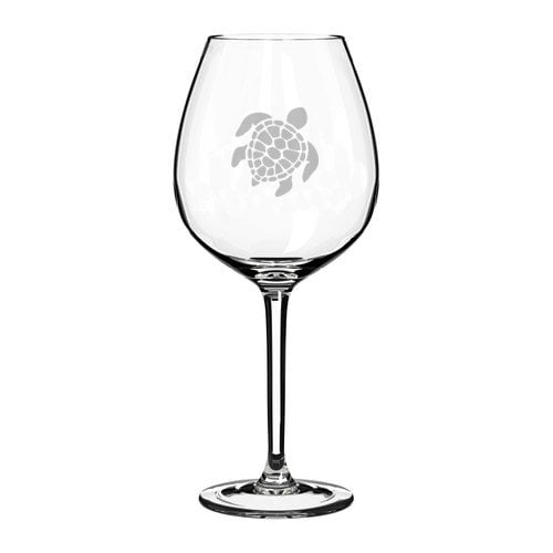 20 oz Jumbo Wine Glass Sea Turtle
