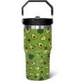 thumbnail image 1 of 20 oz Leopard Print Tumbler with Handle Vacuum Reusable Insulated Tumblers with Flip Straw and Top Handle Stainless Steel Coffee Mug Leopard Print Cup, 1 of 5