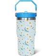 thumbnail image 1 of 20 oz Leopard Print Tumbler with Handle Vacuum Reusable Insulated Tumblers with Flip Straw and Top Handle Stainless Steel Coffee Mug Leopard Print Cup, 1 of 5