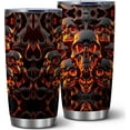 thumbnail image 1 of 20 oz Melted Skull Tumbler Cups with Lid,Skull Coffee Mug,Halloween Coffee Tumbler,Stainless Steel, Double Wall, Insulated Tumblers Travel Coffee Mug, Birthday Christmas Gifts For Women Men, 1 of 7