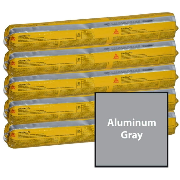 20 oz Sausage. One Component, Elastomeric, Non Sag, Polyurethane Concrete and Masonry Joint Sealant for Vertical and Horizontal Joints (Aluminum Gray, Pack of 5)