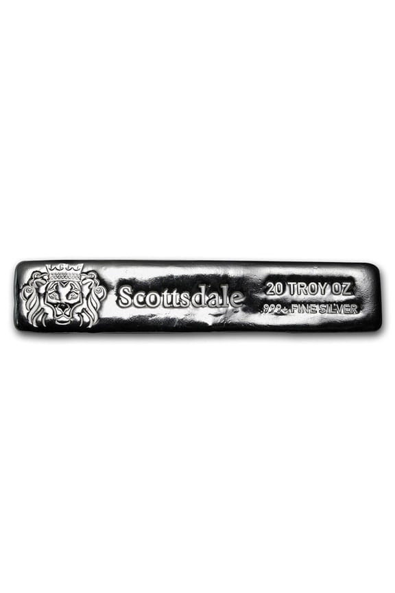 20 oz Silver Long Cast-Poured Bar - Scottsdale