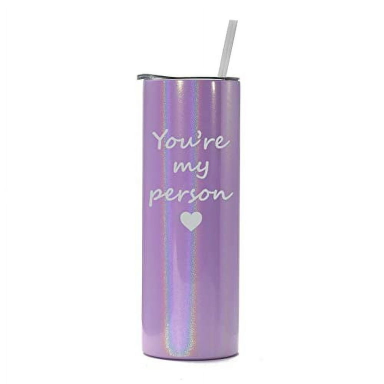 Best Friend Gift - 20oz Sparkle Tumbler with Straw, Lid