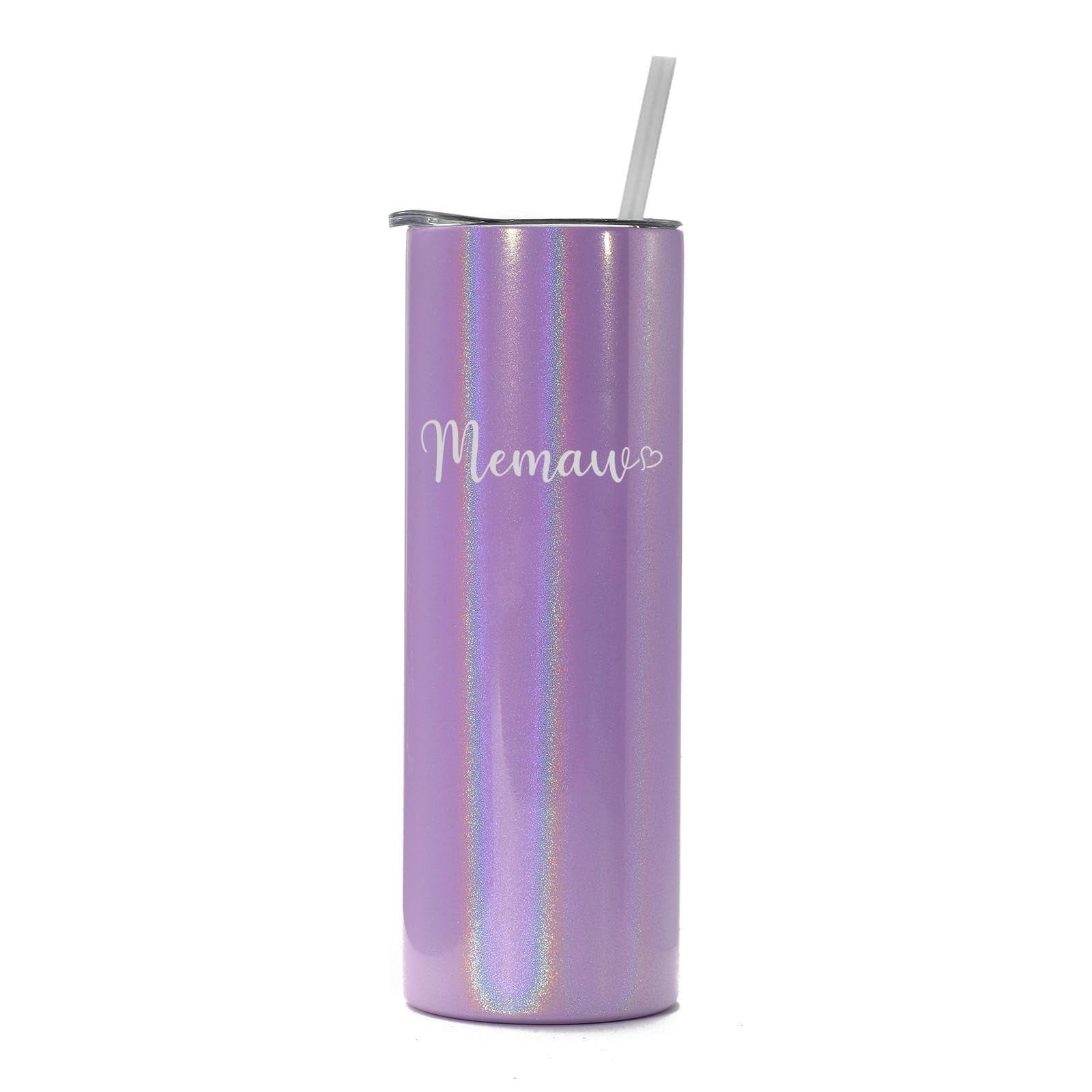 Memaw's Sippy Cup Tumbler (30oz) - Vacuum Insulated Stainless Steel, With Lid, Great Gift For Grandma