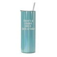 thumbnail image 1 of 20 oz Skinny Tall Tumbler Stainless Steel Vacuum Insulated Travel Mug Cup With Straw There's A Chance This Is Jack & Coke (Light Blue Iridescent Glitter), 1 of 1