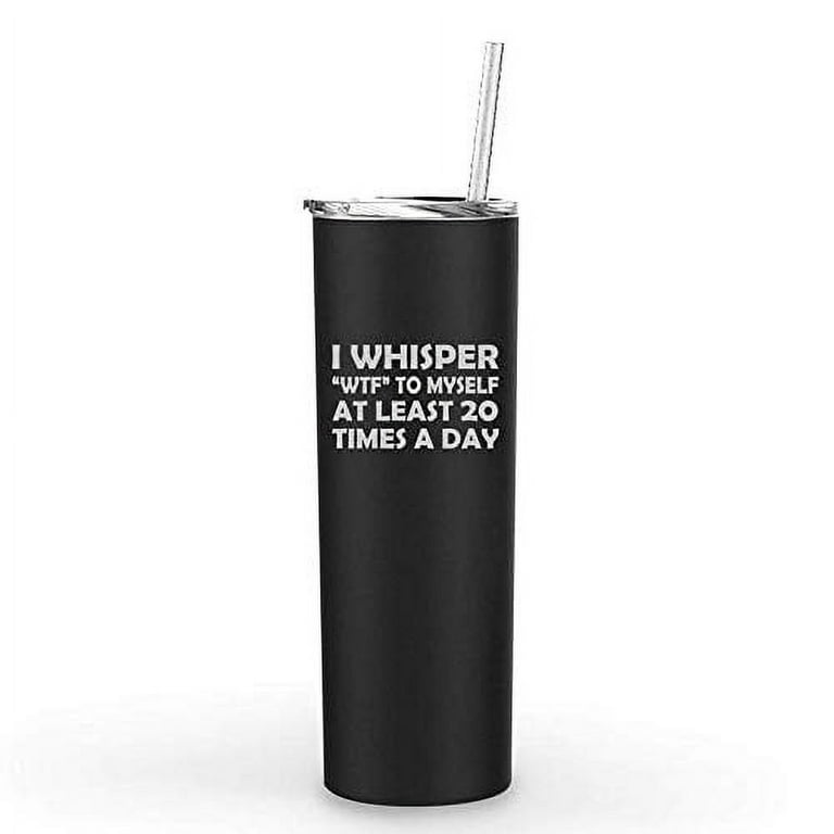 Wellness 20-oz. Double-Wall Stainless Steel Tumbler with Straw - Black