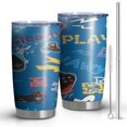 thumbnail image 1 of 20 oz Slim Tumblers Gaming Coffee Travel Mug with Lid and Straw,Stainless Steel Vacuum Insulated Cafe Tumblers Gifts for Women Mothers, 1 of 7