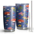 thumbnail image 1 of 20 oz Slim Tumblers Mushroom Coffee Tumblers with Lid and Straw,Stainless Steel Vacuum Insulated Insulated Tumbler Gifts for Fathers Husband, 1 of 7