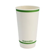 20 oz Smooth Insulated Hot Cups | Tree-Less  Compostable Paper