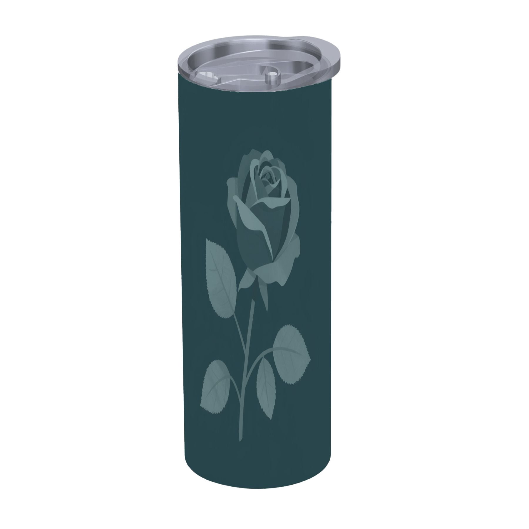 20 oz Stainless Steel Insulated Tumbler - Dark Green with Elegant Light ...