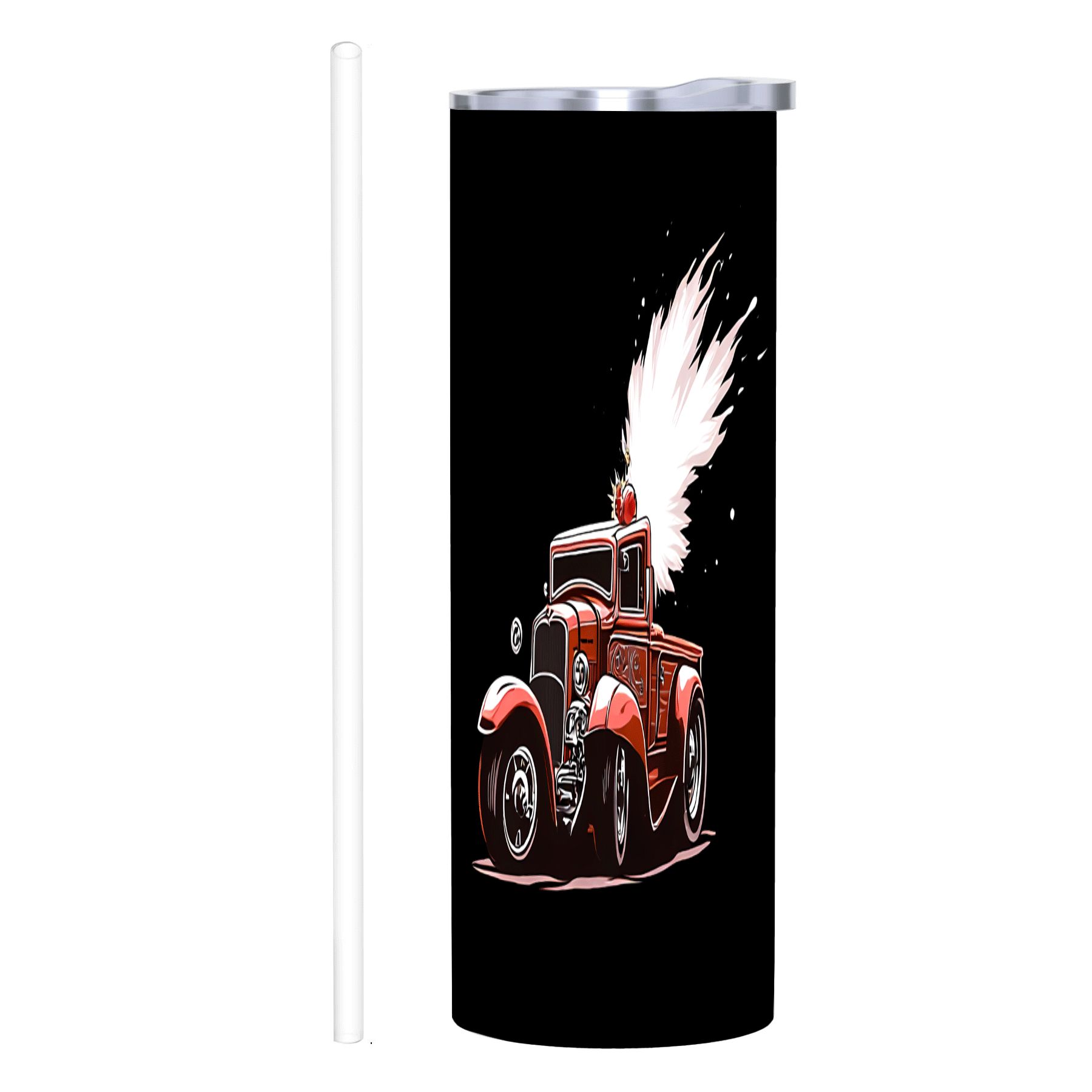 Explosion Mug 20 oz Stainless Steel Insulated Tumbler - Vintage Red Truck Design with ...