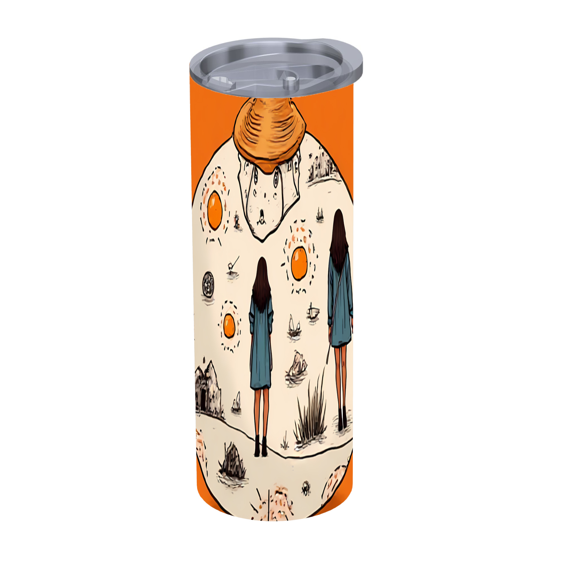 20 oz Stainless Steel Insulated Tumbler - Whimsical Illustrated Design ...