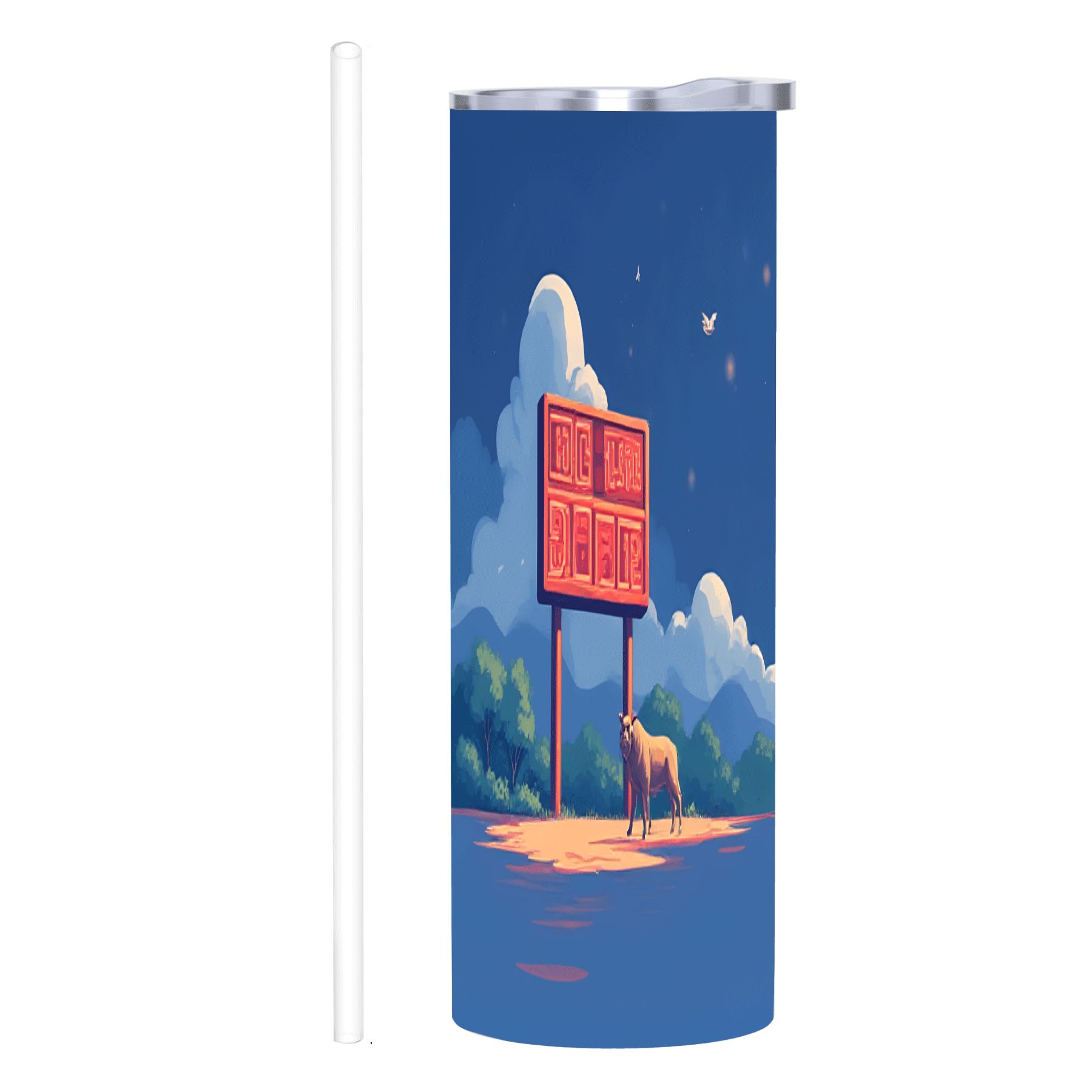 20 oz Stainless Steel Insulated Tumbler - Whimsical Landscape Design ...
