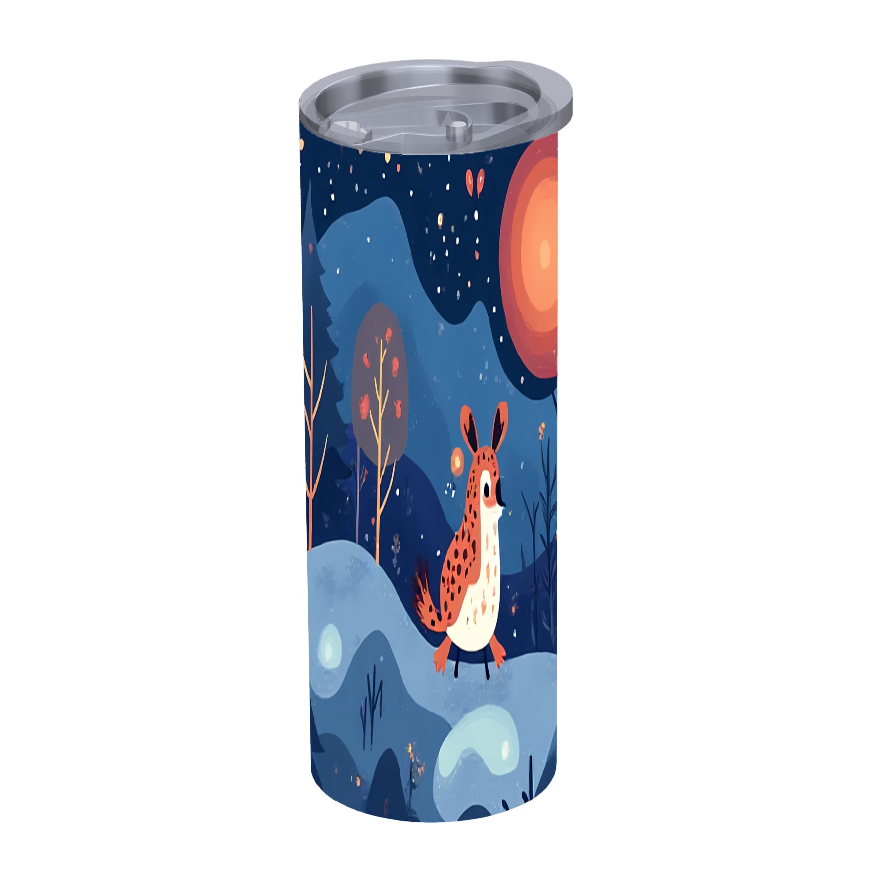20 oz Stainless Steel Insulated Tumbler - Whimsical Nighttime Scene ...