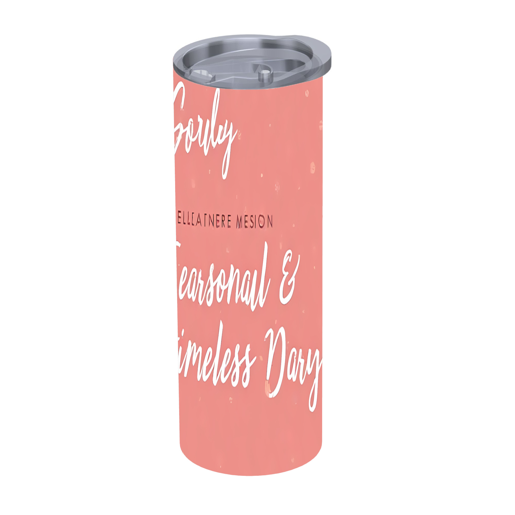 20 oz Stainless Steel Insulated Tumbler with Silver Lid Pink Design ...