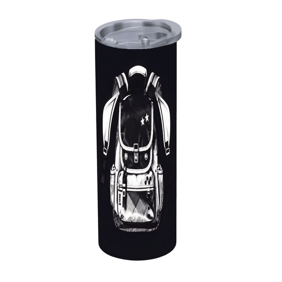 20 oz Stainless Steel Insulated Tumbler with Stylish Black & White ...