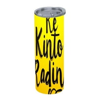 20 oz Stainless Steel Insulated Tumbler with Stylish ' Ke Kinto Radin ' Design Lid & Straw - Perfect for Home Office & Travel