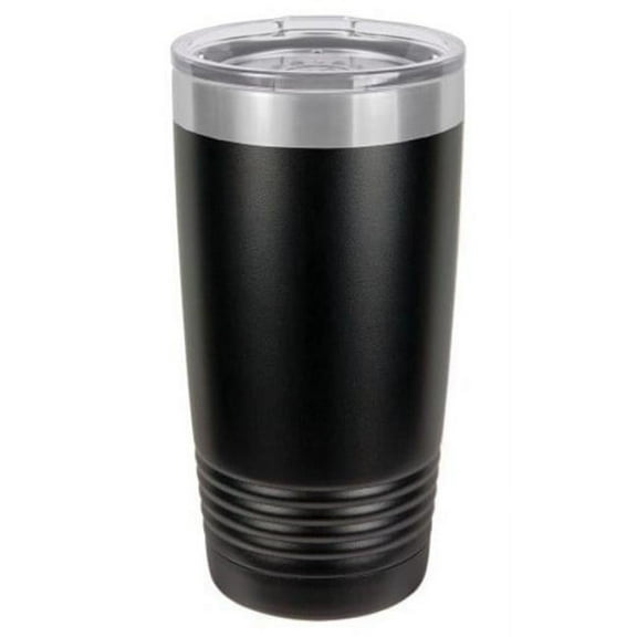 20 oz Stainless Steel Polar Camel Tumblers with Clear Lid, Black