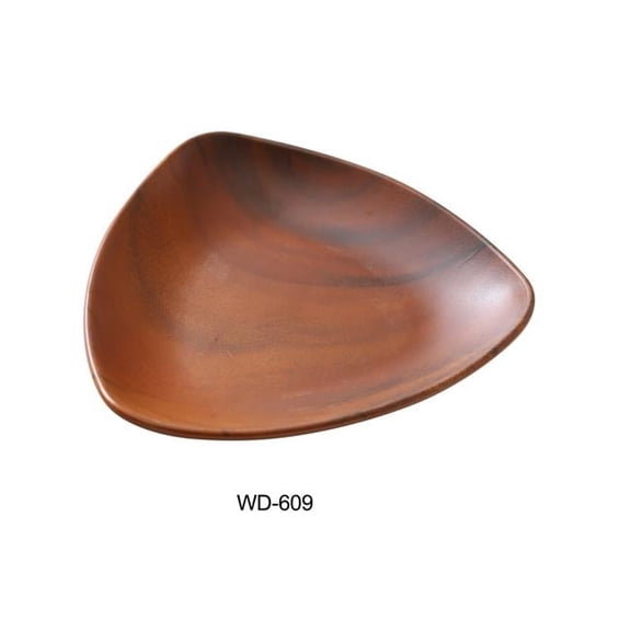 20 oz Triangular Deep Plate, Wood Look Finish - 1.5 in. - Pack of 24